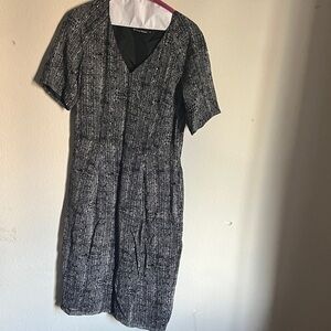 Trent Nathan Black and White Midi Dress